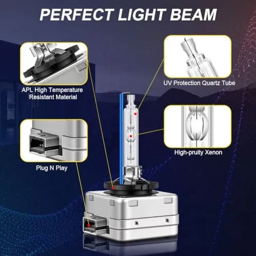 Erato D1S Xenon Headlight Bulbs 6000K Ice Blue 35W 85V | Pack of 2 for Escalade ESV EXT thumbnail 5