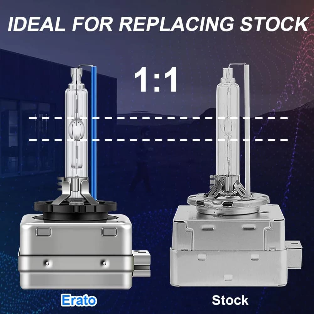 Erato D1S Xenon Headlight Bulbs 8000K Ice Blue (2-Pack) - High/Low Beam Replacement - view 3