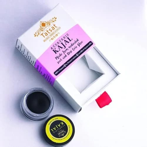 TATSAT Ayurvedic Baby Kajal - Natural Herbal Formula 2.5ml (0.088 Fl Oz) | Medicated Soot & Desi Cow Ghee thumbnail 8