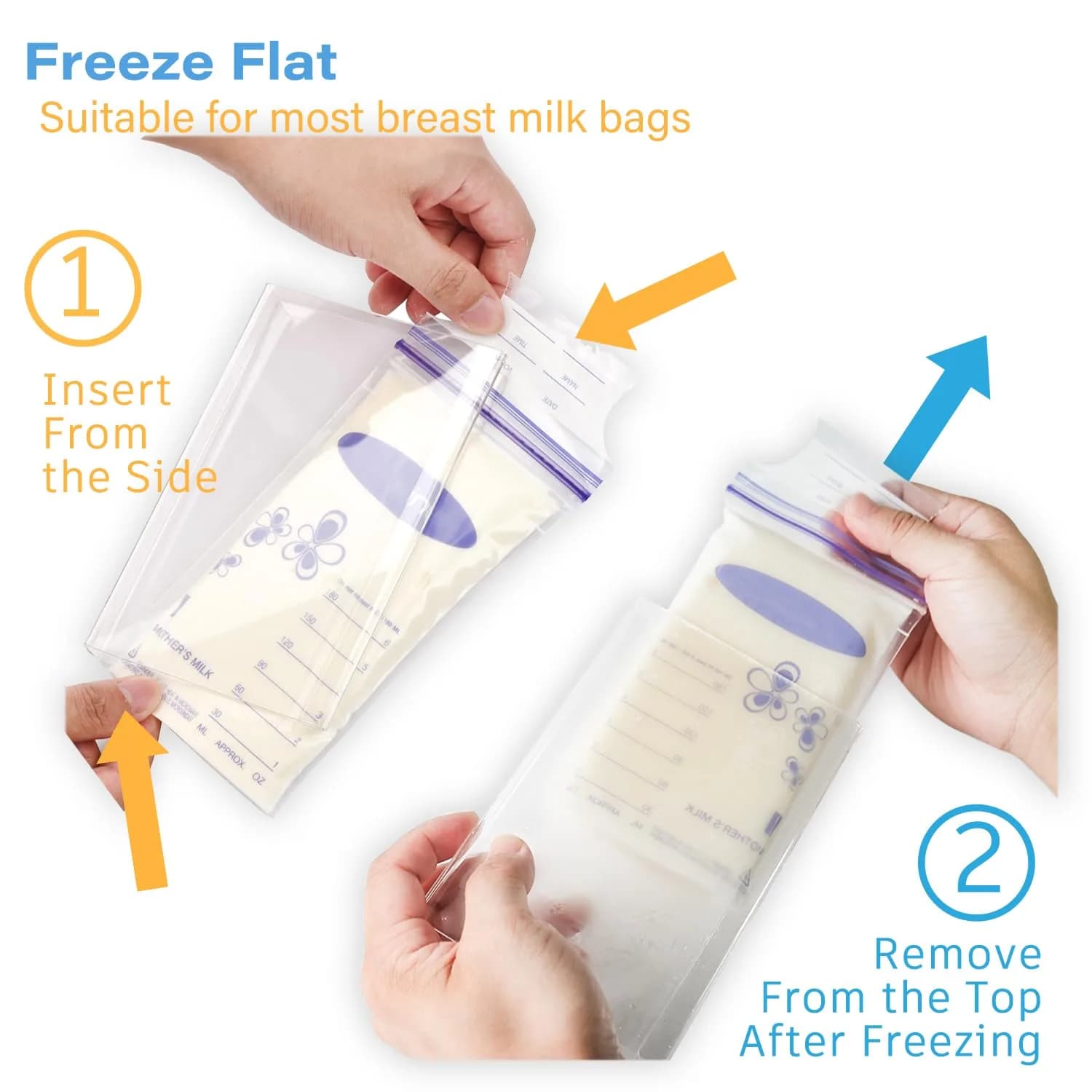 Ugotfeels Freeze Flat Breast Milk Storage Bag Organizer Kit 2-Pack | Fits 3-6oz Bags - view 4
