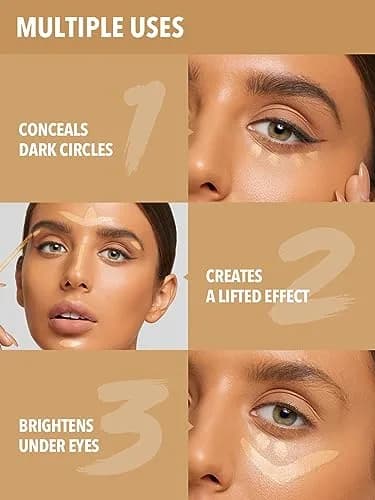 SHEGLAM 12HR Full Coverage Concealer Stick 0.13 oz (3.7g) | Matte Finish for Under Eye & Dark Circles thumbnail 4