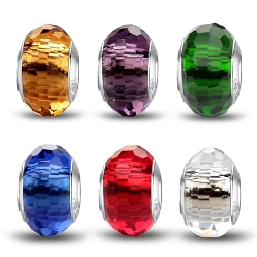 MICOO 925 Sterling Silver Charms for Bracelets | Safe, Fashion DIY Pendants, Birthstone Beads, Gift for Women thumbnail 1