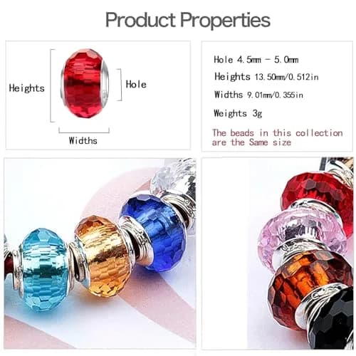 MICOO 925 Sterling Silver Charms for Bracelets | Safe, Fashion DIY Pendants, Birthstone Beads, Gift for Women thumbnail 4