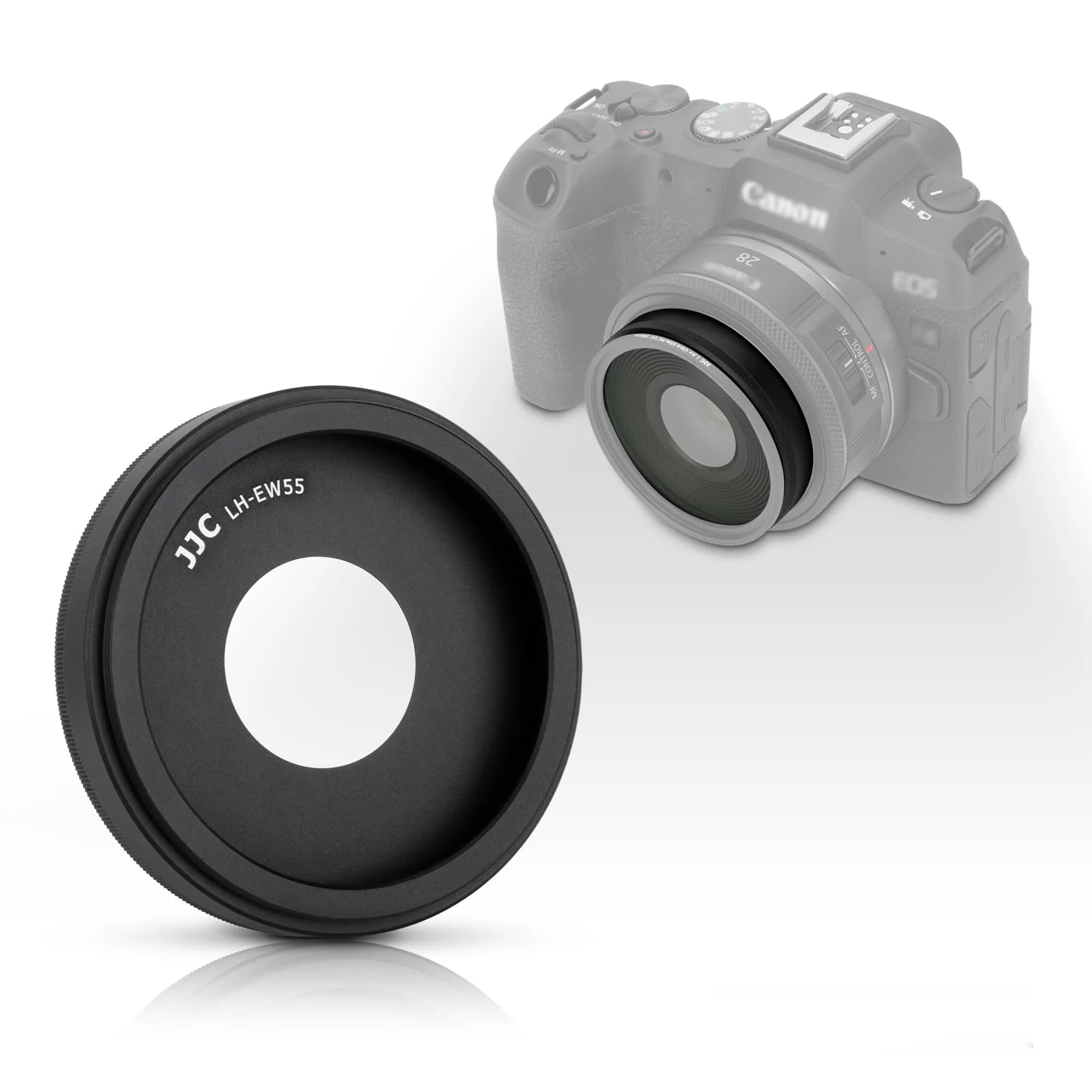 JJC Lens Hood for Canon RF 28mm f/2.8 STM Lens, EW-55 Replacement, 55mm Filter Compatible | Aluminum Alloy Construction - main product image