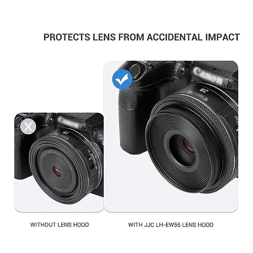 JJC Lens Hood for Canon RF 28mm f/2.8 STM Lens, EW-55 Replacement, 55mm Filter Compatible | Aluminum Alloy Construction thumbnail 4