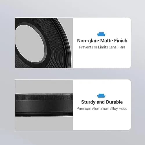 JJC Lens Hood for Canon RF 28mm f/2.8 STM Lens, EW-55 Replacement, 55mm Filter Compatible | Aluminum Alloy Construction thumbnail 5