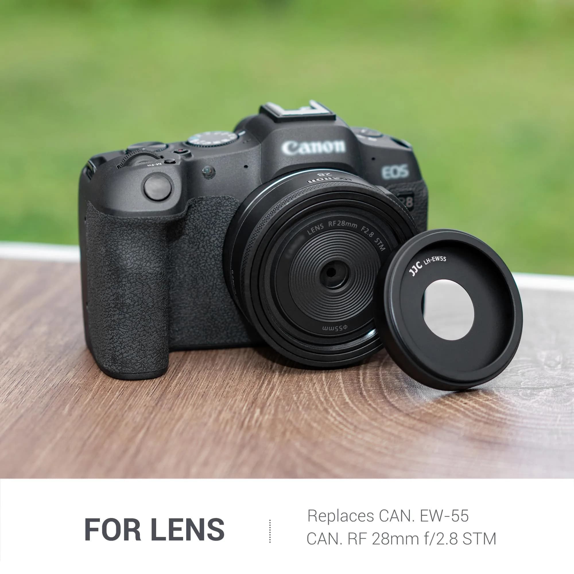 JJC Lens Hood for Canon RF 28mm f/2.8 STM Lens, EW-55 Replacement, 55mm Filter Compatible | Aluminum Alloy Construction - view 2