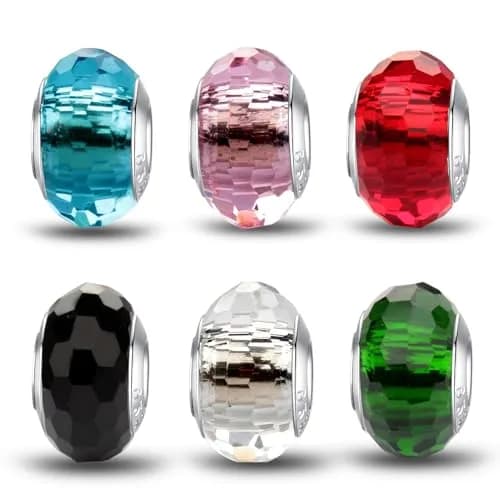 MICOO 925 Sterling Silver Charms for Bracelets | Safe, Fashion DIY Beads, Birthstone Pendants, Gift for Women thumbnail 1