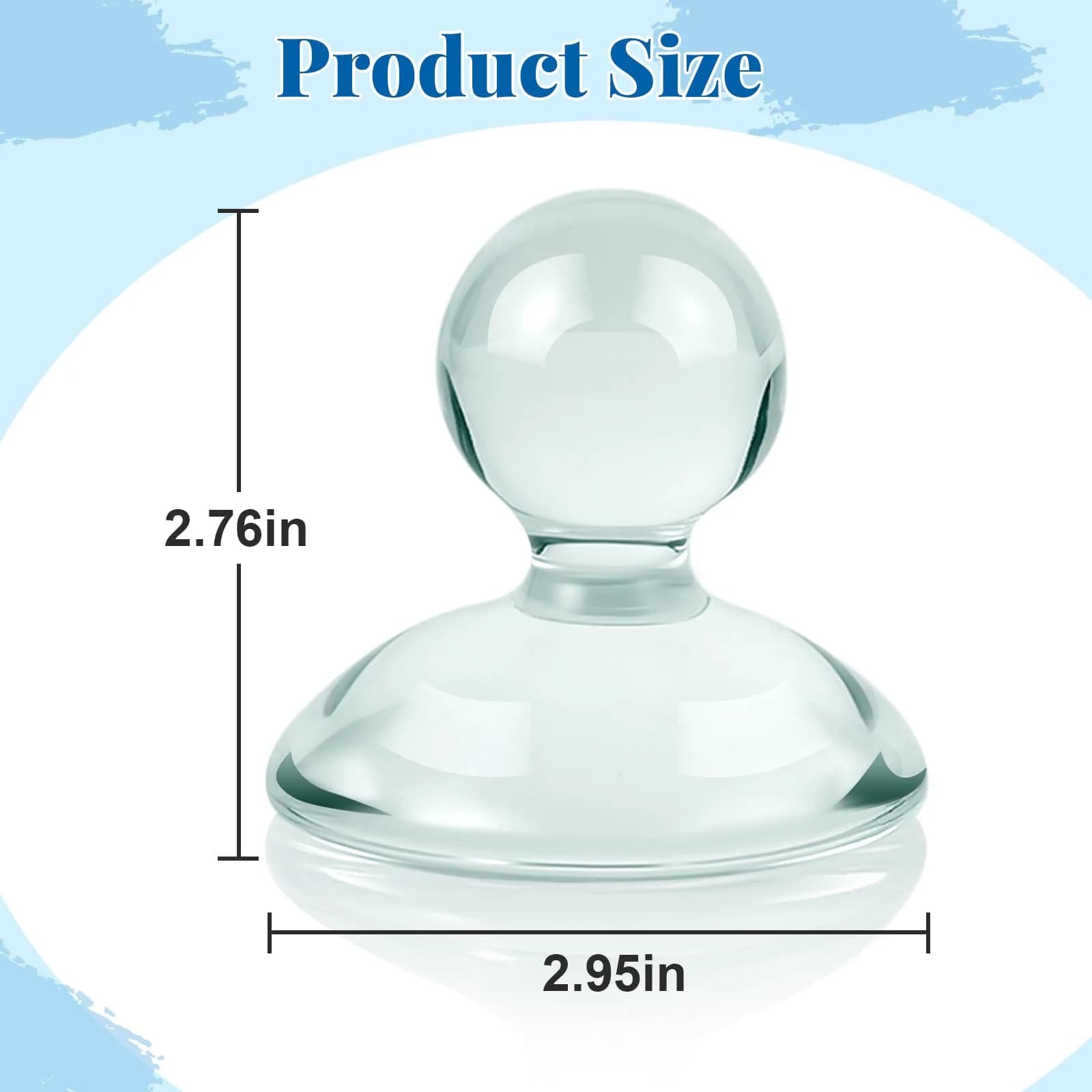 Nuanchu Glass Muller for Paint Making, 7.5 cm (2.95 in) Flat Bottom Muller with Round Handle | Essential for Artists Creating Custom Watercolor, Oil, and Tempera Paints - view 3