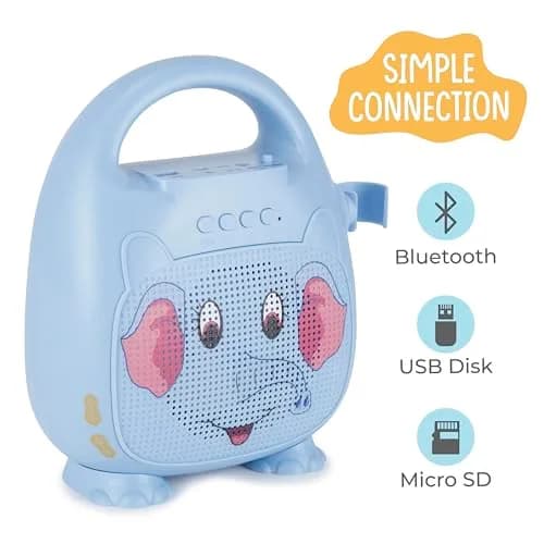 Vivitar Kids Karaoke Speaker with Microphone | Bluetooth, LED Lights, 12H Play thumbnail 2