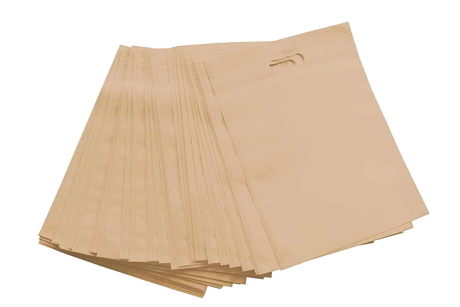 AGRASHRI ENTERPRISES D Cut Cloth Carry Bag Pack of 50 36cm (14in) x 25cm (10in) | Reusable Grocery Shopping Bags - view 4