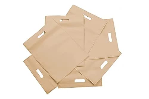 AGRASHRI ENTERPRISES D Cut Cloth Carry Bag Pack of 50 | 30cm x 40cm (12"x16") Reusable Grocery Bags thumbnail 2