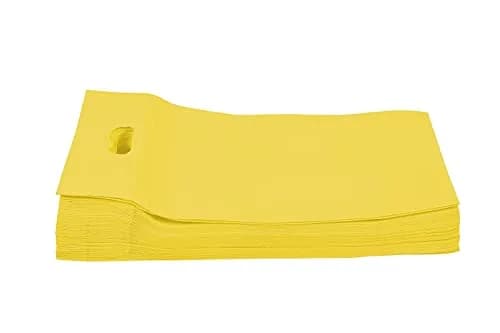 AGRASHRI ENTERPRISES D Cut Cloth Carry Bag Pack of 50 Yellow 16X20 Inches | Reusable Grocery Bags for Shopping thumbnail 1