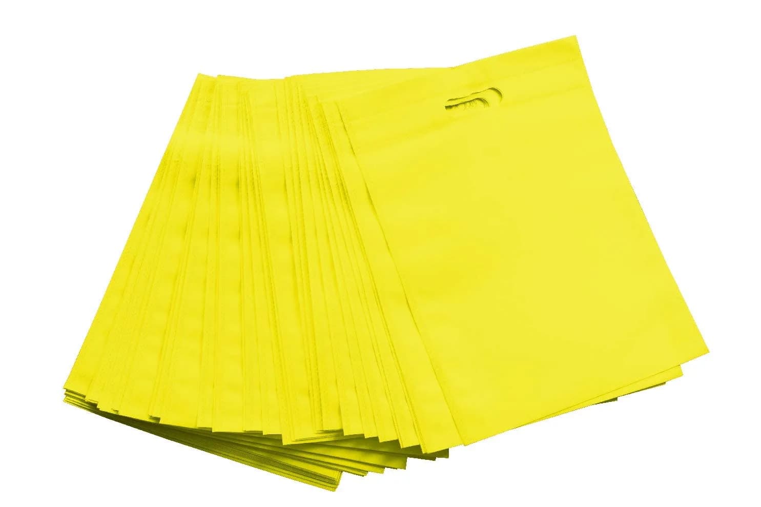 AGRASHRI ENTERPRISES D Cut Cloth Carry Bag Pack of 50 Yellow 16X20 Inches | Reusable Grocery Bags for Shopping - view 2