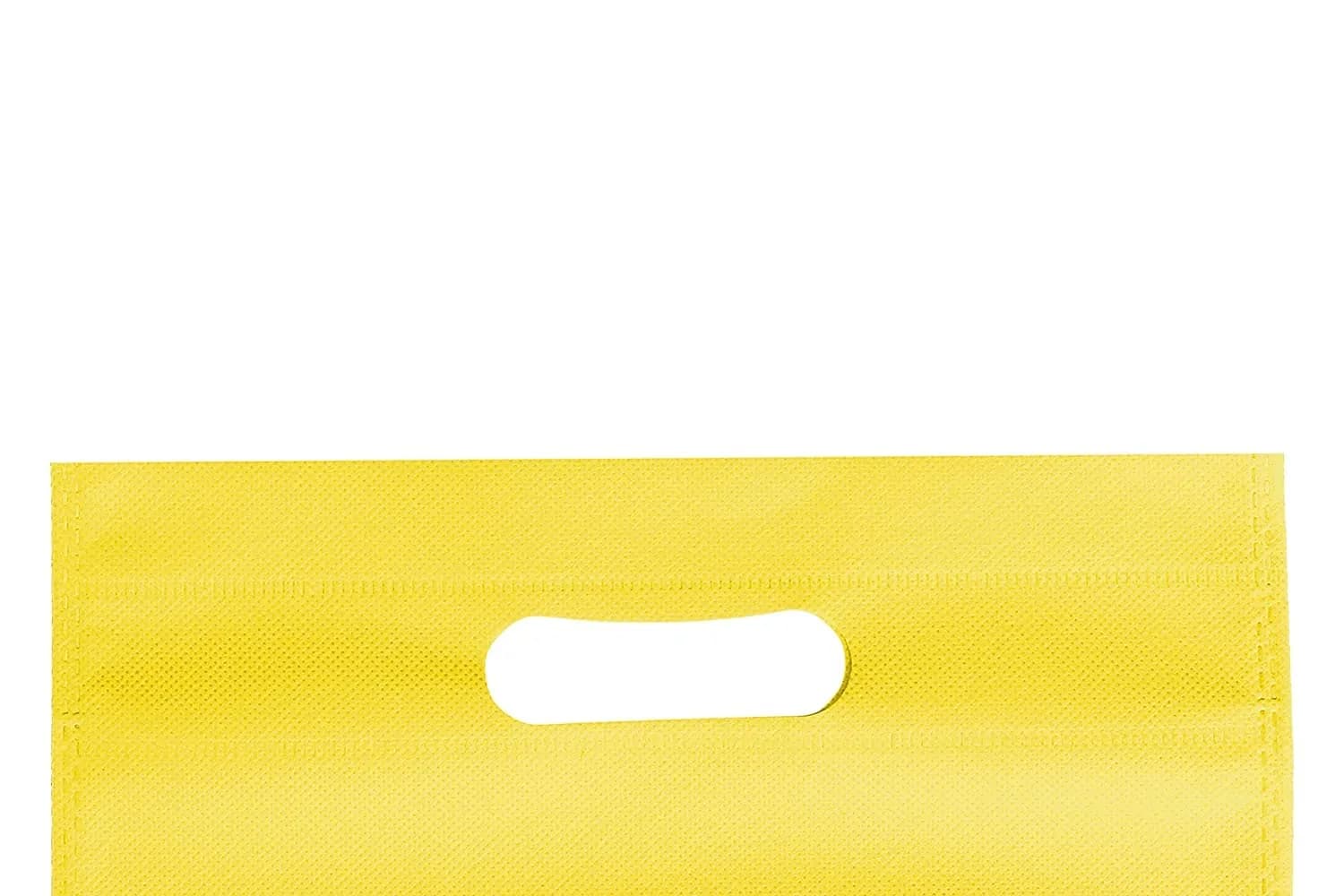 AGRASHRI ENTERPRISES D Cut Cloth Carry Bag Pack of 50 Yellow 16X20 Inches | Reusable Grocery Bags for Shopping - view 3
