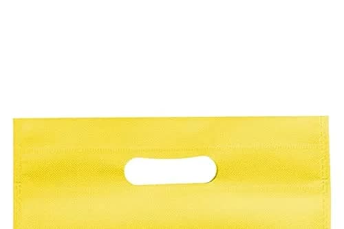 AGRASHRI ENTERPRISES D Cut Cloth Carry Bag Pack of 50 Yellow 16X20 Inches | Reusable Grocery Bags for Shopping thumbnail 3