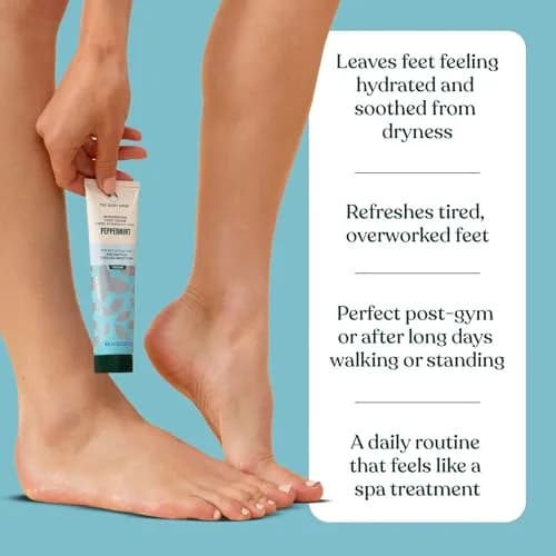 The Body Shop Peppermint Invigorating Foot Cream | For Dry Feet, 3.3 oz thumbnail 5