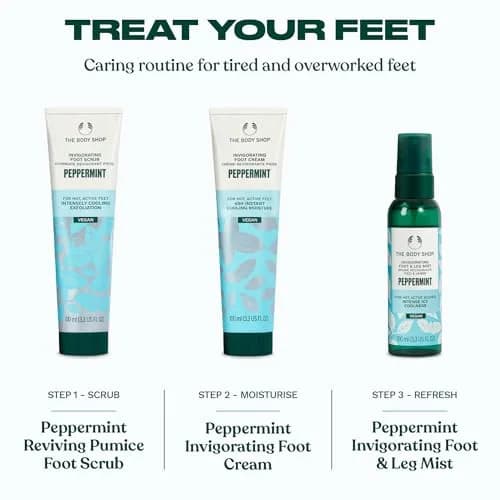 The Body Shop Peppermint Invigorating Foot Cream | For Dry Feet, 3.3 oz thumbnail 6
