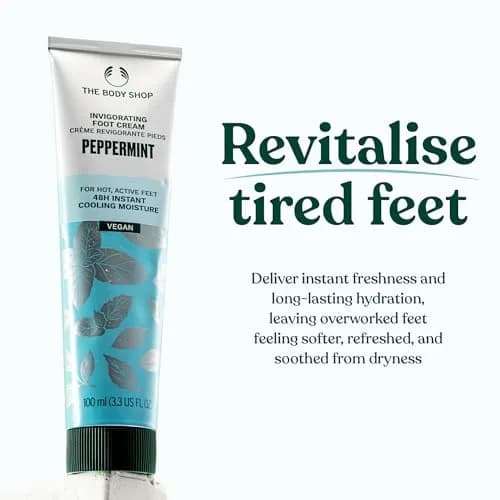 The Body Shop Peppermint Invigorating Foot Cream | For Dry Feet, 3.3 oz thumbnail 2