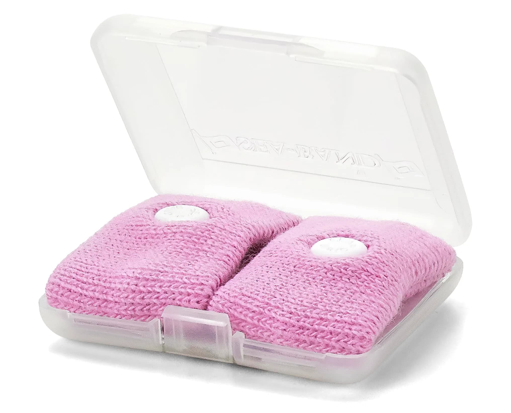 Sea-Band Anti-Nausea Acupressure Wristbands, 1 Pair, Pink | Drug-Free Nausea Relief for Travel Sickness - view 2