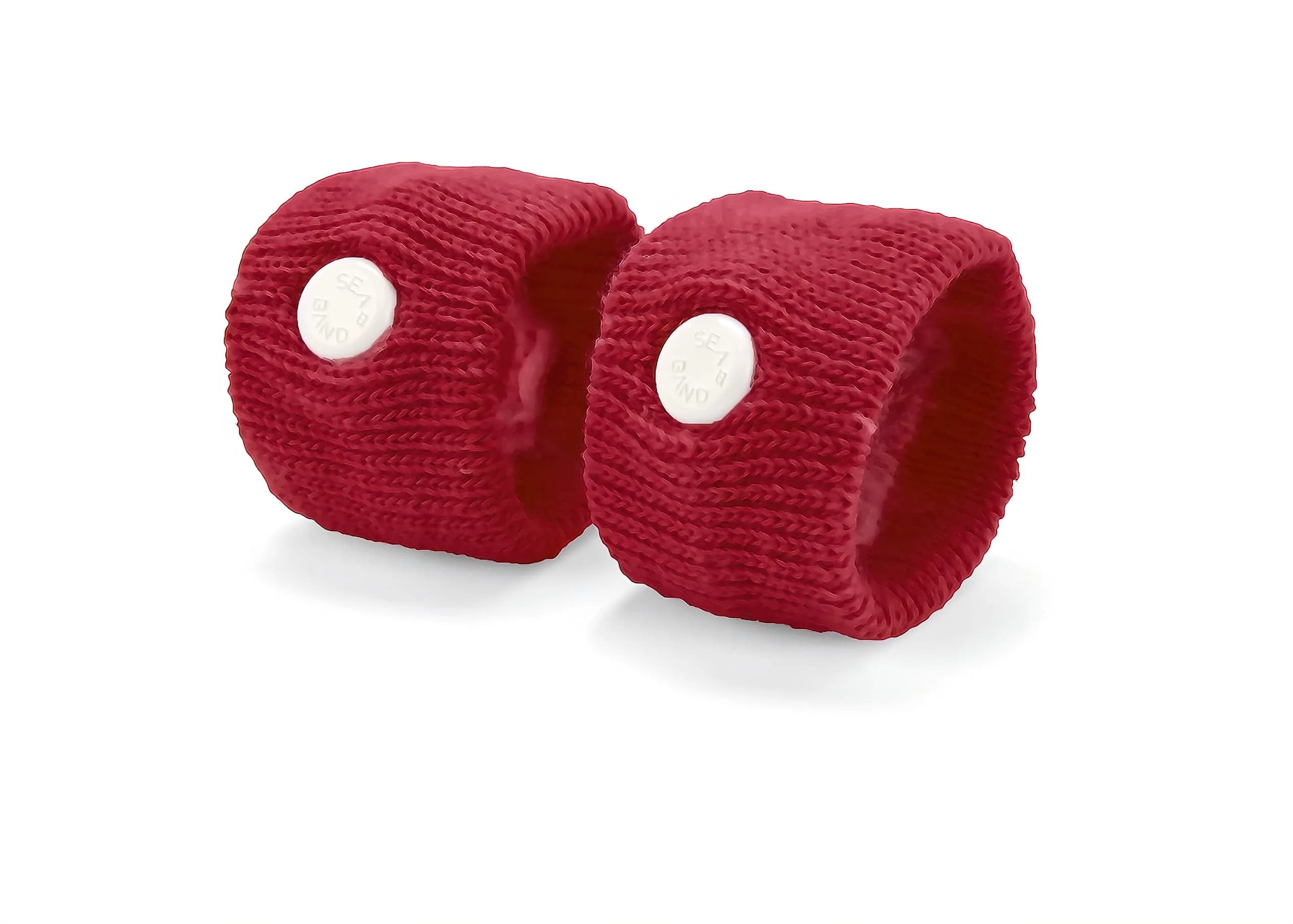 Sea-Band Red Acupressure Wristbands for Nausea Relief | 1 Pair (2 Bands) — Red