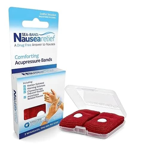 Sea-Band Red Acupressure Wristbands for Nausea Relief | 1 Pair (2 Bands) thumbnail 4