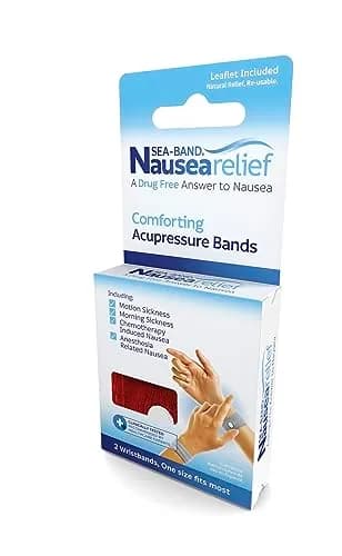 Sea-Band Red Acupressure Wristbands for Nausea Relief | 1 Pair (2 Bands) thumbnail 5