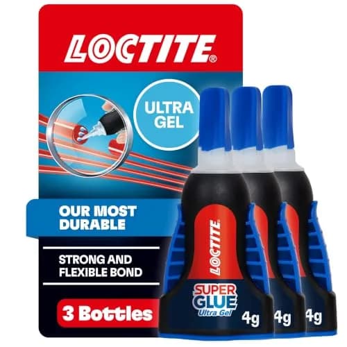 Loctite Super Glue Ultra Gel Control 0.14 fl oz (4.14 ml) Bottle, 3 Pack | Precise Application for Tough Repairs thumbnail 1