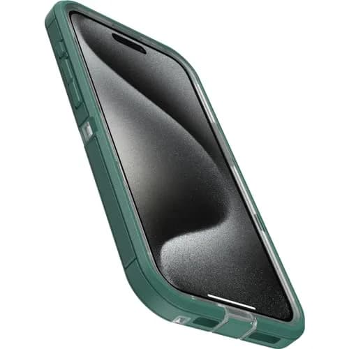 OtterBox iPhone 15 Pro Max Defender Series XT Clear Case - Velvet Evergreen (Clear), Rugged, Screenless, MagSafe Compatible, Lanyard Attachment thumbnail 3