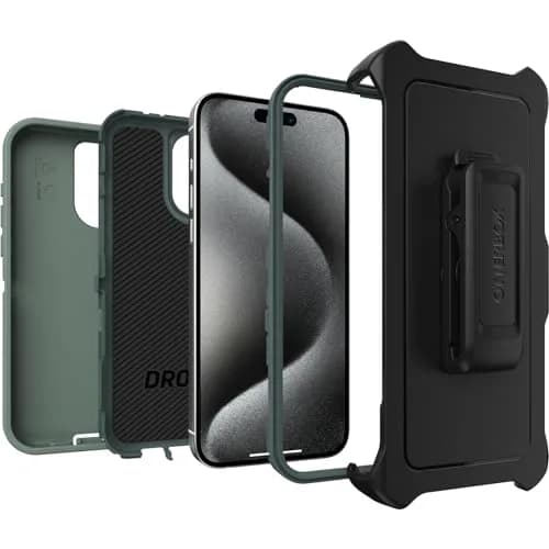 OtterBox Defender Series Case for iPhone 15 Pro MAX - Rugged Green | Military Drop Protection thumbnail 4