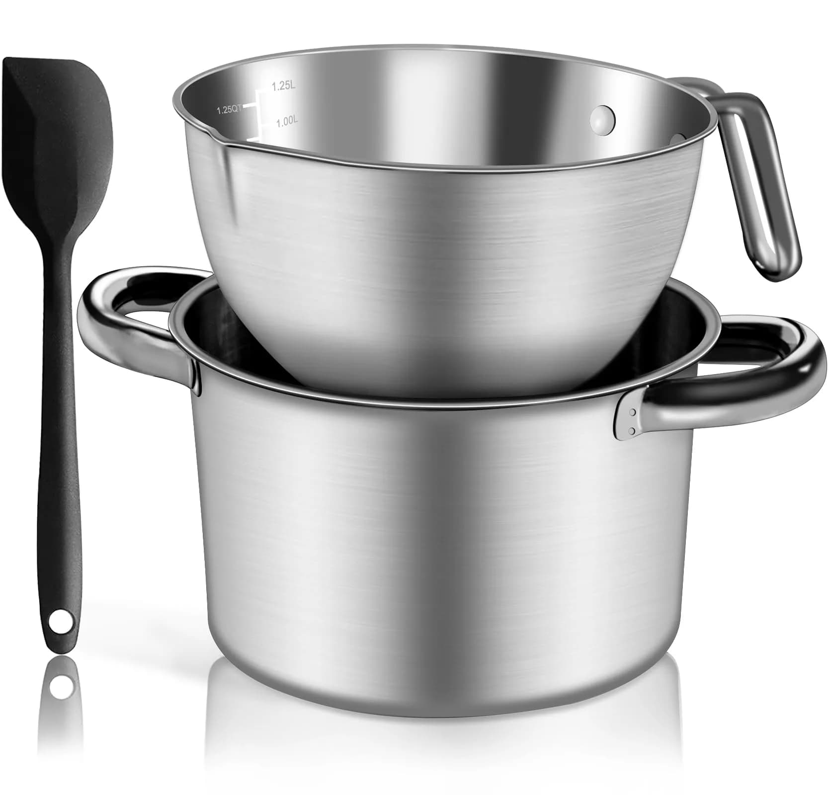 Marsheepy 1.1QT Double Boiler Melting Pot with 2QT 304 Stainless Steel Pot | Kitchen & Dining — 2000ML