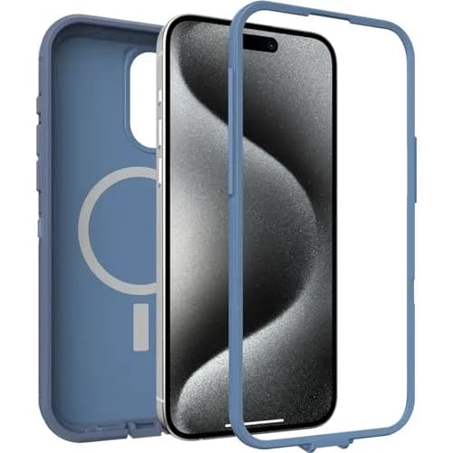OtterBox Defender Series XT Case for iPhone 15 Pro Max - Baby Blue Jeans | Rugged, MagSafe, Dual-Layer thumbnail 4