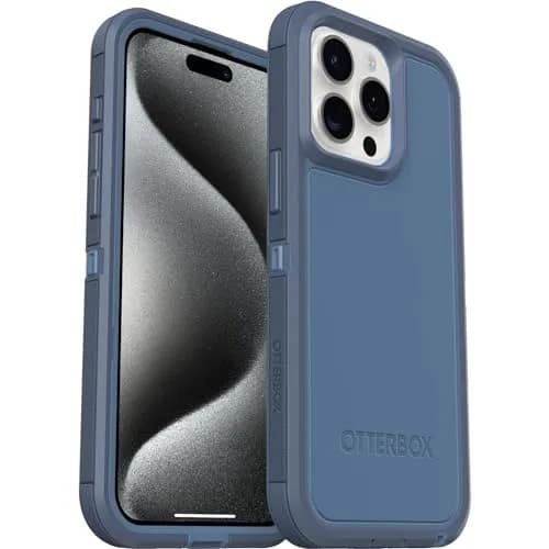 OtterBox Defender Series XT Case for iPhone 15 Pro Max - Baby Blue Jeans | Rugged, MagSafe, Dual-Layer thumbnail 5