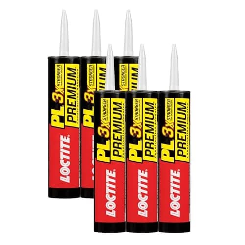 Loctite PL Premium Polyurethane Construction Adhesive 10 fl oz (296 ml) Cartridge, 6-Pack | Bonds Wood, Concrete, Stone, Metal & More thumbnail 1