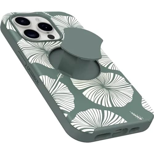 OtterBox OtterGrip Symmetry Series Case for iPhone 15 Pro (Only) - Island Getaway (Green) | Built-in Grip, Snaps to MagSafe, Raised Edges Protect Camera & Screen thumbnail 5