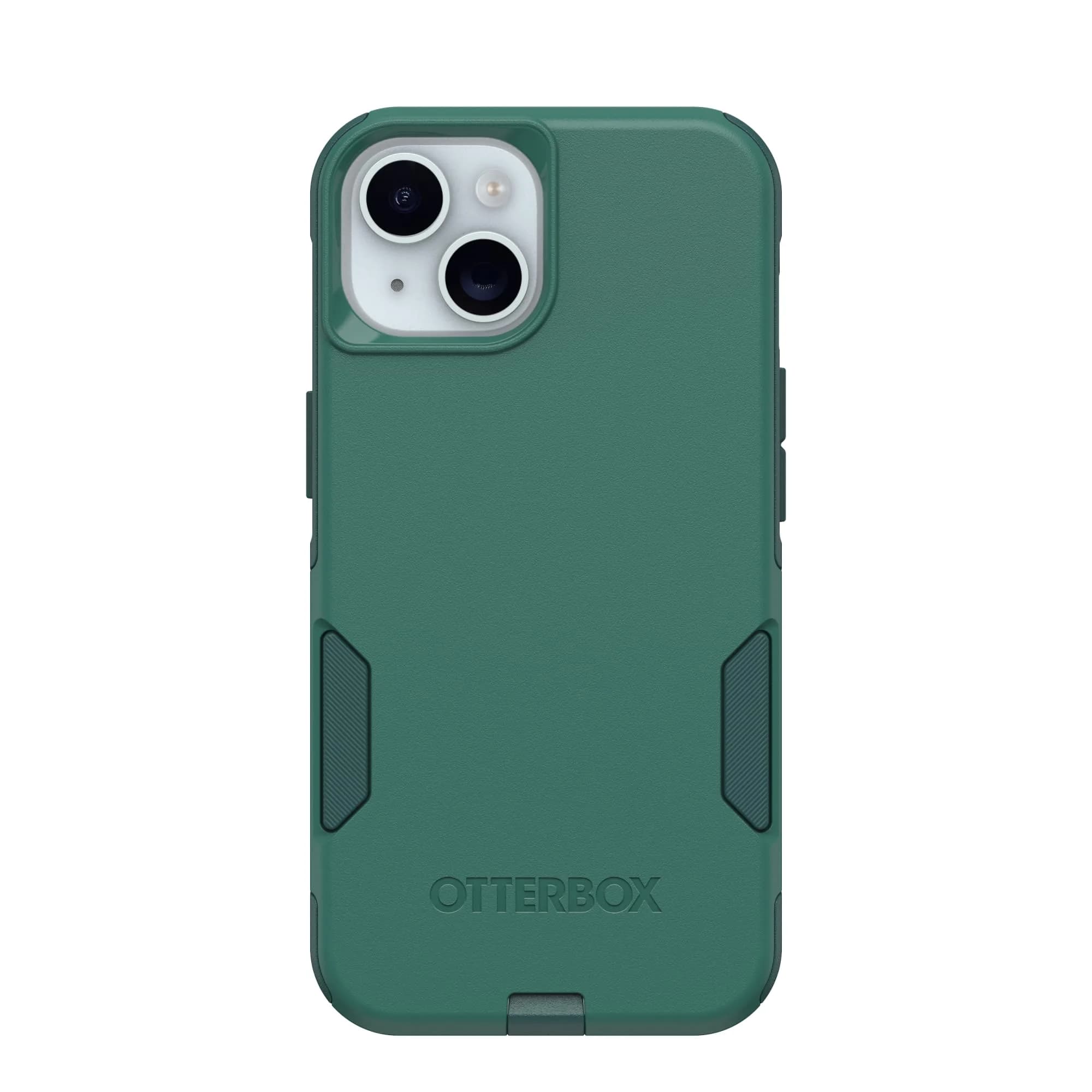 OtterBox Commuter Series Case for iPhone 13/14/15/16e/17e | Slim & Tough, Pocket-Friendly, with Port Protection — Green