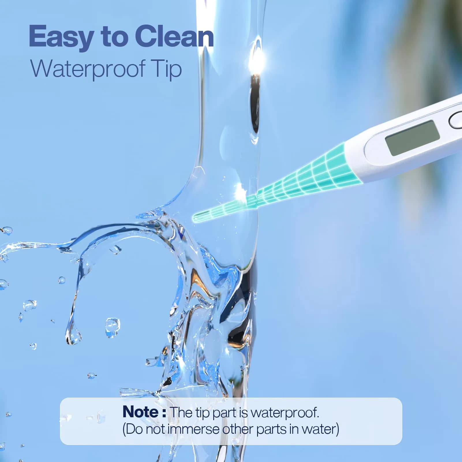 Boncare Digital Oral Thermometer Blue Green | Fast 10-Second Reading for Adults & Kids - view 5