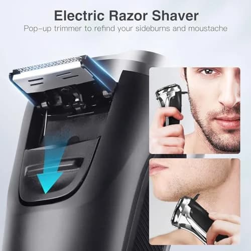 YIRISO 9000 RPM Rotary Shaver for Men, Silver, 200g (7.05 oz) | Smooth Shave with 4D Floating Head thumbnail 3