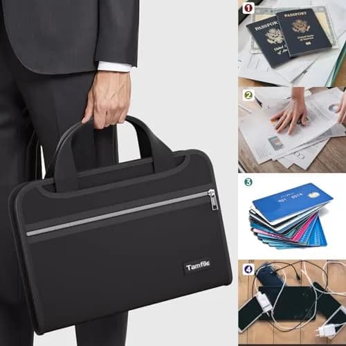 Tamfile Fireproof Accordion File Organizer, Expanding File Folder | Fire & Water Resistant Document Storage thumbnail 6