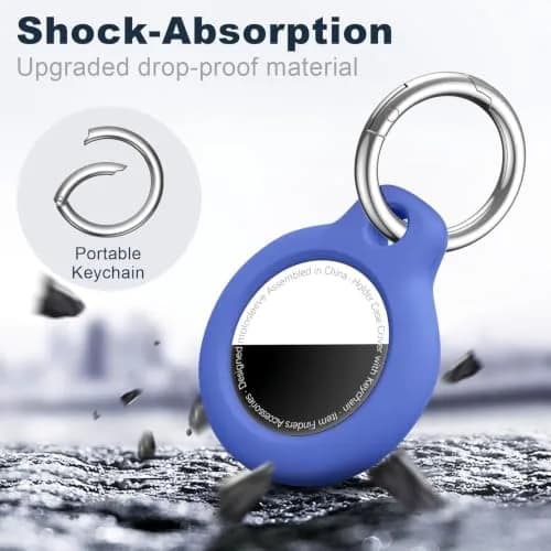 MOLOSLEEVE Keychain for AirTag 2nd Gen & 1st Gen | Shockproof & Anti-Scratch Blue thumbnail 5