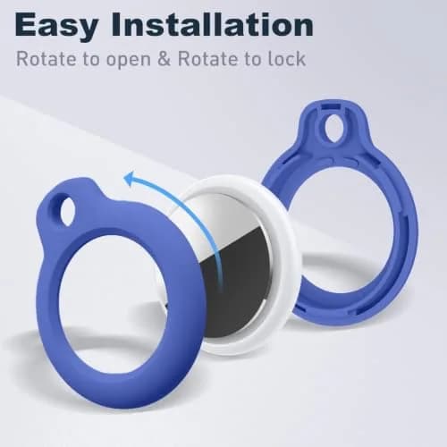 MOLOSLEEVE Keychain for AirTag 2nd Gen & 1st Gen | Shockproof & Anti-Scratch Blue thumbnail 2