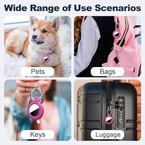 MOLOSLEEVE AirTag Keychain Case for 1st & 2nd Gen | Rose Red Hard PC Protective Cover thumbnail 6
