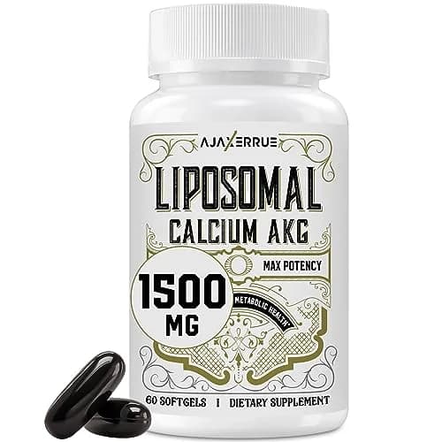 AJAXERRUE Liposomal Calcium AKG Supplement 1500 MG | High Absorption for Longevity & Energy thumbnail 1