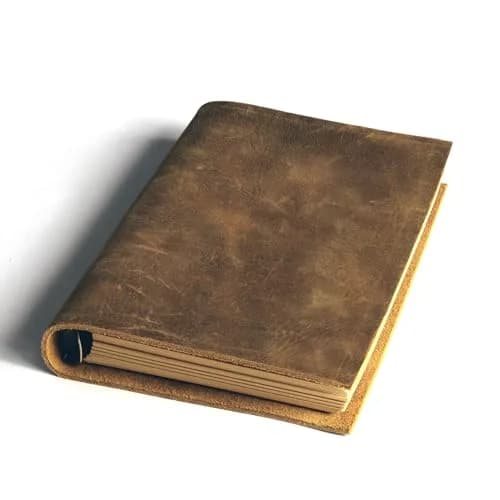 Fishknow A6 Vintage Leather Journal Notebook 18.5cm (7.3") x 12.5cm (5") | Refillable 6-Ring Binder for Planners & Travel thumbnail 1