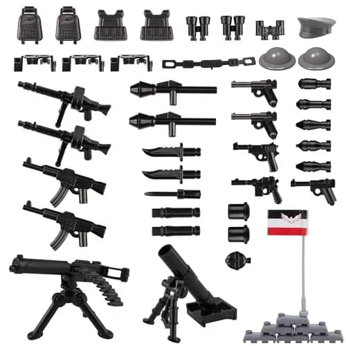 HIMIRICH Military Weapons Pack Accessories Kits Toys, 41 Pcs | Safe, Compatible with Major Brands, for Boys 6+ thumbnail 1
