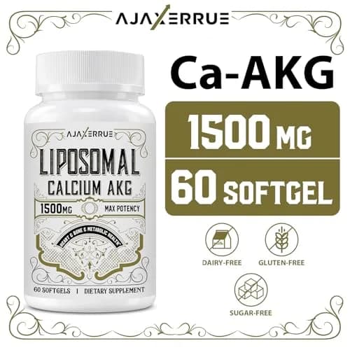 AJAXERRUE Liposomal Calcium AKG Supplement 1500 MG | High Absorption for Longevity & Energy thumbnail 5