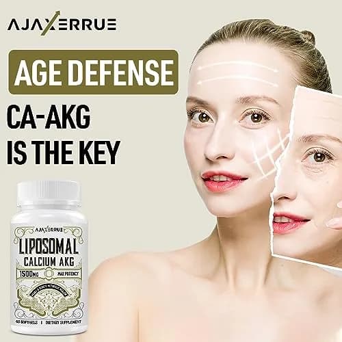 AJAXERRUE Liposomal Calcium AKG Supplement 1500 MG | High Absorption for Longevity & Energy thumbnail 7