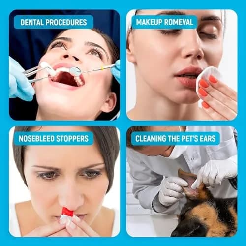 AIM DENTAL SUPPLY Cotton Rolls for Nosebleeds & Dental Use 1.5 Inch Diameter | Pack of 50 thumbnail 3
