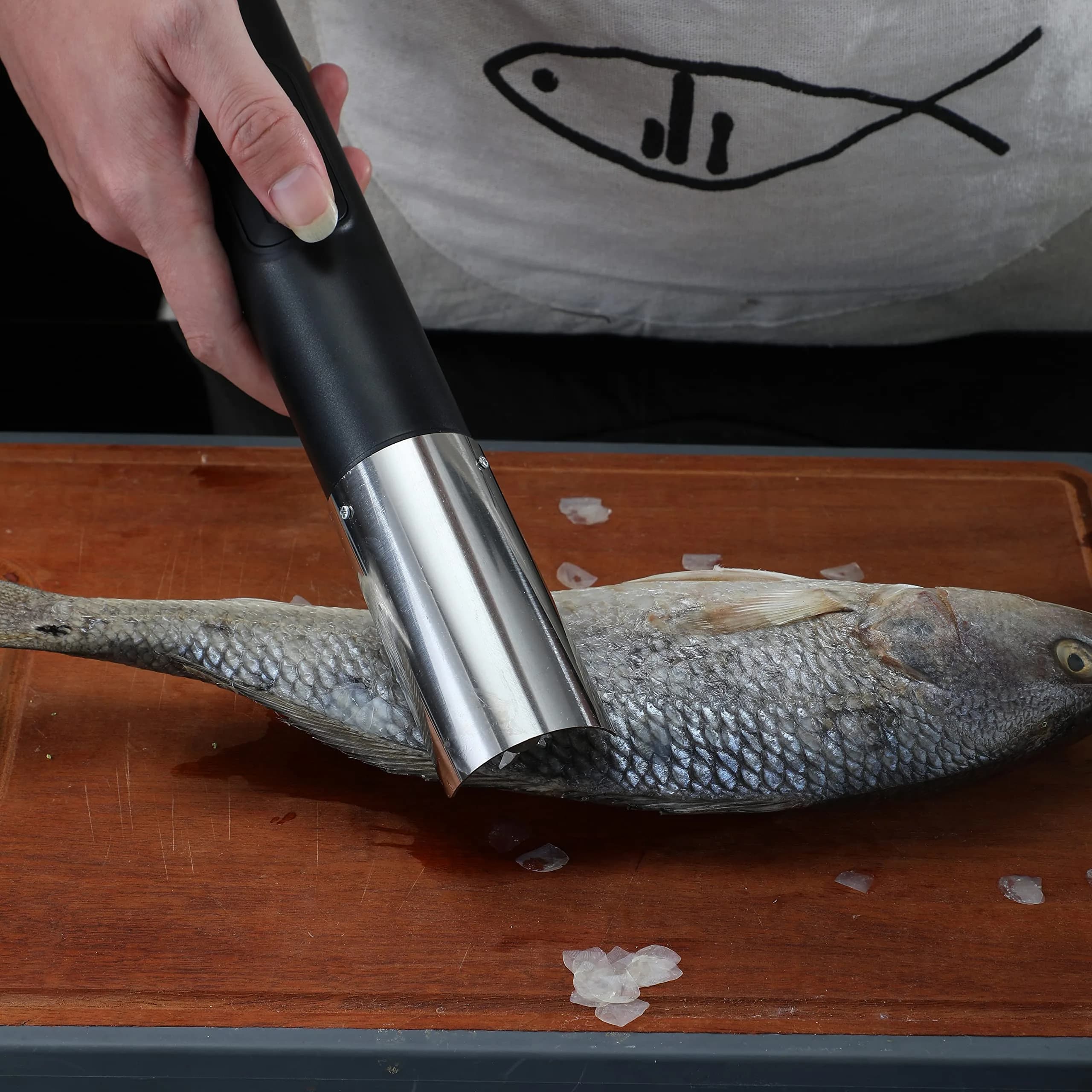YiDeyuLL Electric Fish Scaler 29.21cm (11.5 inches) Black | Removes Scales Effortlessly - view 6