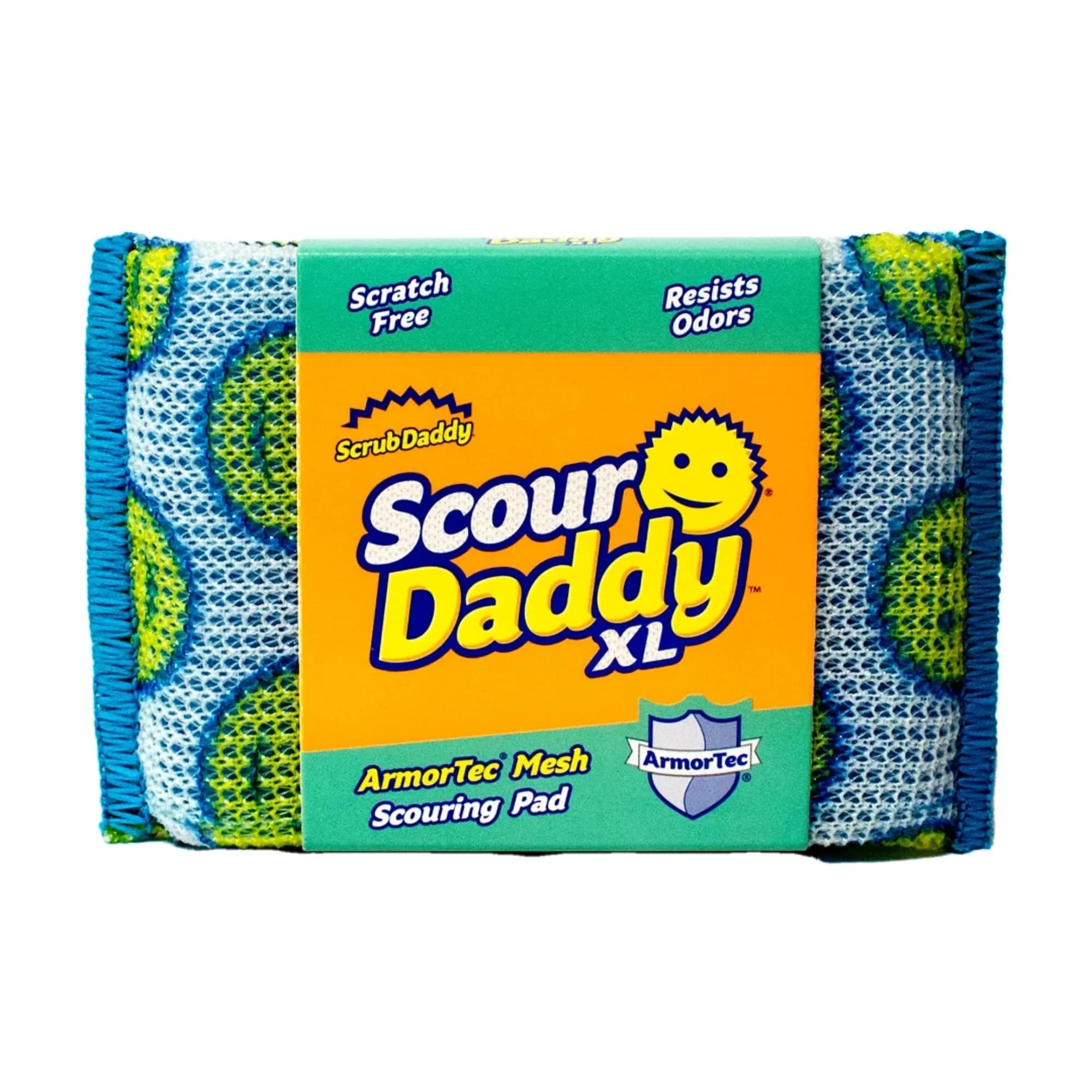 Scrub Daddy Scour Daddy XL | Heavy Duty Non Scratch Mesh Sponge for Kitchen & Bathroom Cleaning